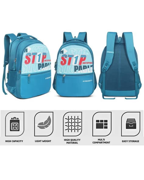 Men Printed Lightweight College Backpack - 30L