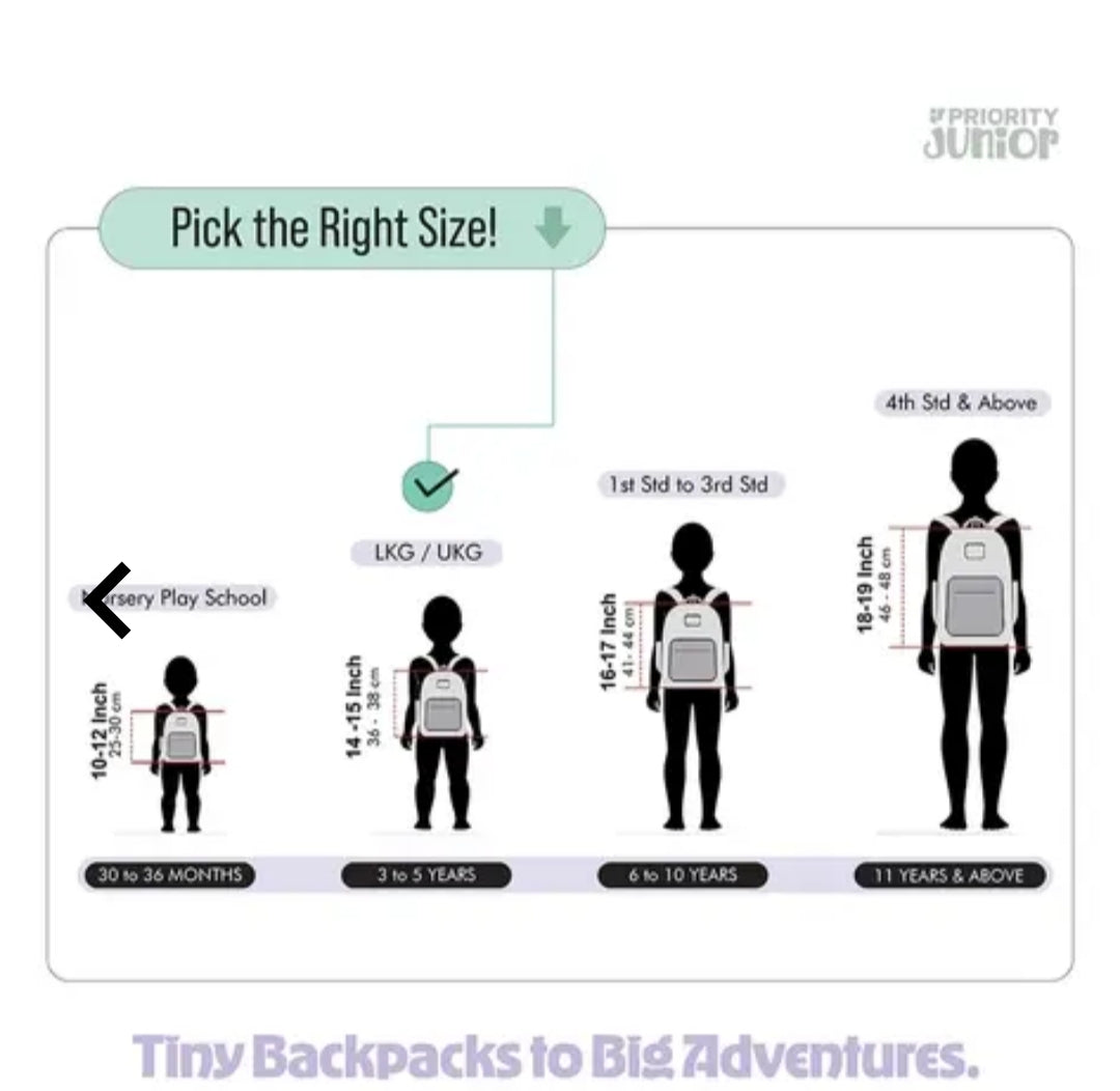 Priority kids backpack