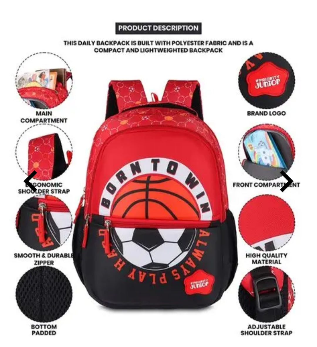 Priority kids backpack